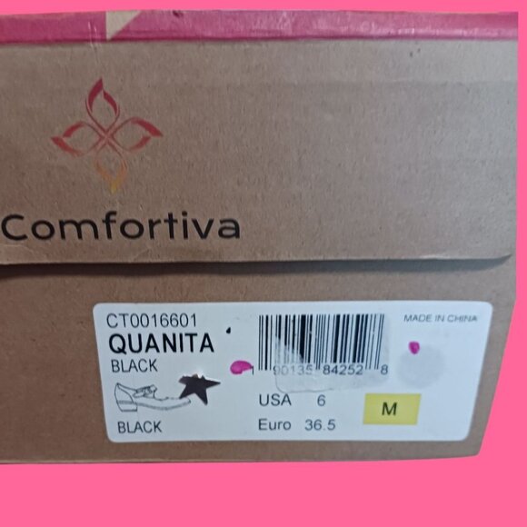 Comfortiva Womens Quanita Black Leather Mary Jane Shoes Size 6M - Picture 13 of 16